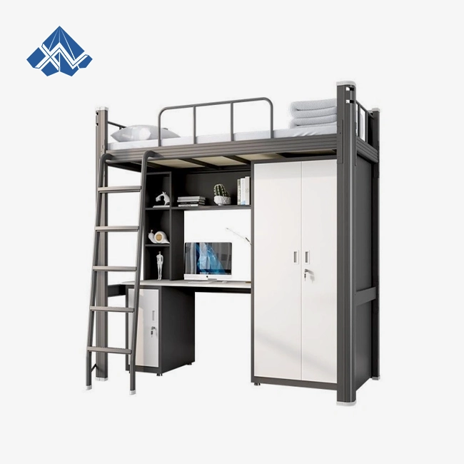 Bunk beds with cabinets and desk